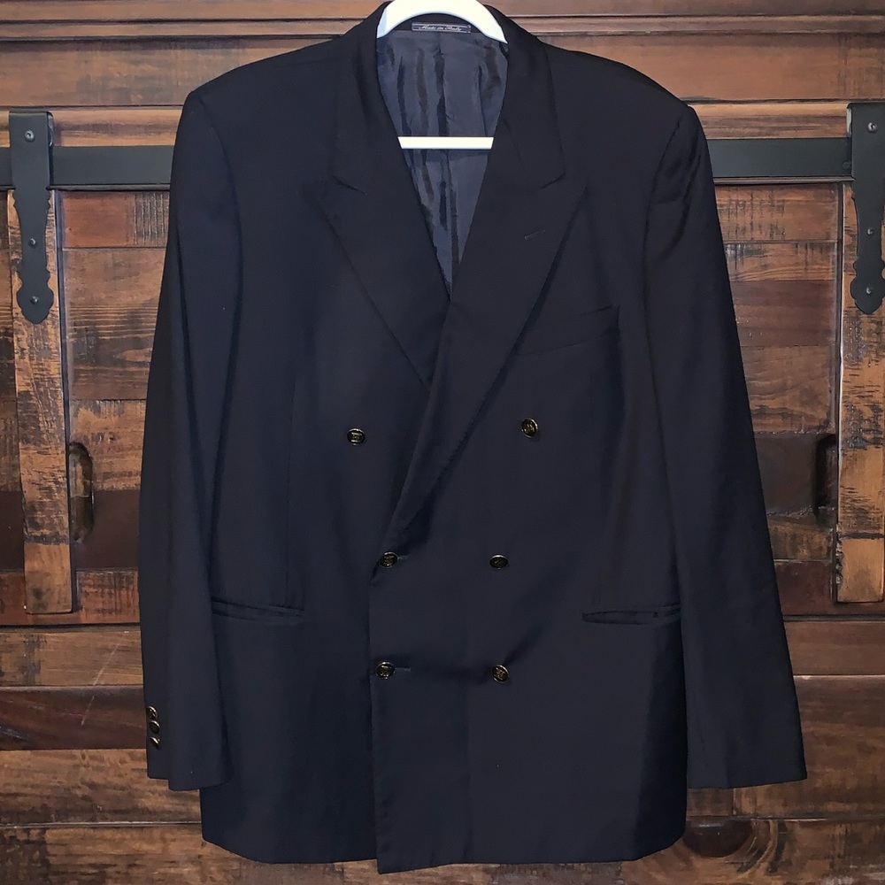 Corneliani Italy Double Breasted Blazer